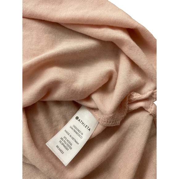Athleta XXS ThreadLight Ruched light pastel pink Tank Top Modal blend - Picture 6 of 7